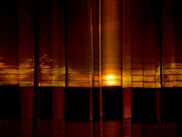 Sunset behind the curtain