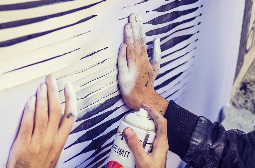 Graffiti artists-Sprayed with spray paint